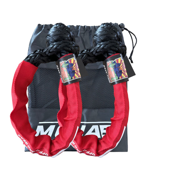 Limited Edition 1/2'' x 24'' Black Soft shackle with Red Sleeve (Lifetime Warranty) - Premium Truck Accessory by Xtreme Canopies