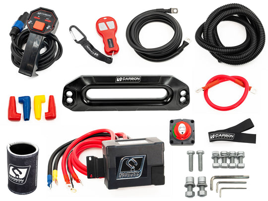 Carbon 12K - 12000lb Winch V3 - Premium 4x4 Winches by Xtreme Canopies