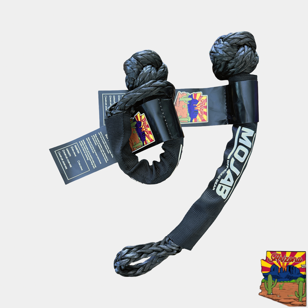 Soft Shackle 3/8'' x 14'' with sleeve and bag (Set of 2 Shackles) (Lifetime Warranty) - Premium Truck Accessory by Xtreme Canopies
