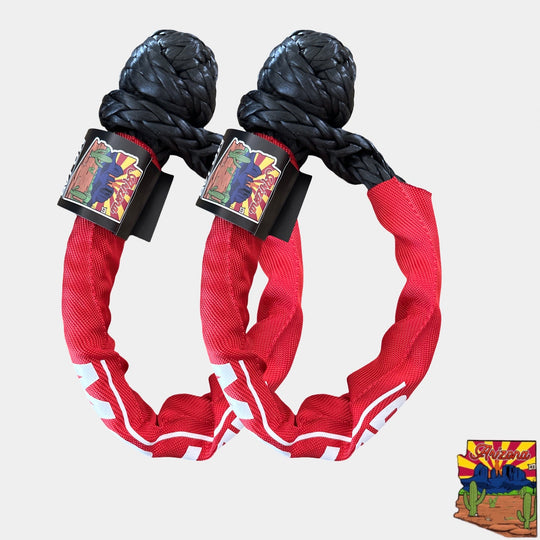 Limited Edition 1/2'' x 24'' Black Soft shackle with Red Sleeve (Lifetime Warranty) - Premium Truck Accessory by Xtreme Canopies