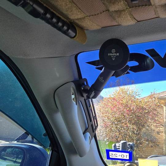 2010-2024 Toyota 4Runner (5th Gen) KTJO DRIVER Side Compatible A-Pillar Grab Handle Accessory Mount For Phones Ham Radios Switch’s Winch Controller Cams Overlanding - Premium A-Pillar Grab Handle Accessory Mount by Xtreme Canopies