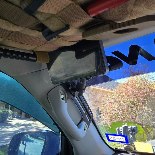2010-2024 Toyota 4Runner (5th Gen) KTJO DRIVER Side Compatible A-Pillar Grab Handle Accessory Mount For Phones Ham Radios Switch’s Winch Controller Cams Overlanding - Premium A-Pillar Grab Handle Accessory Mount by Xtreme Canopies
