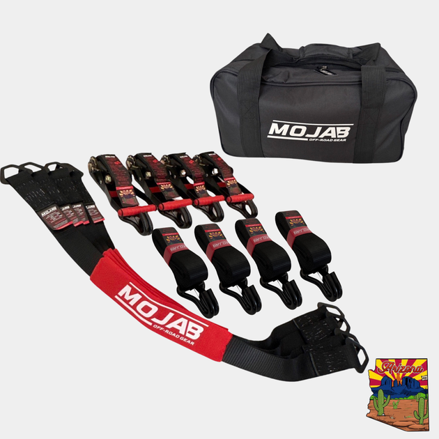 2" x 10' Ratchet Tie-Down (Closed hook) and 2'' x 39'' Axle Tie-Down Set (Pack of 4) (Lifetime Warranty) - Premium Truck Accessory by Xtreme Canopies