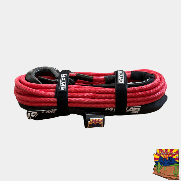 1/2'' x 78' Double Braided Winch Rope with removeable forged winch hook - Premium Winch rope by Xtreme Canopies