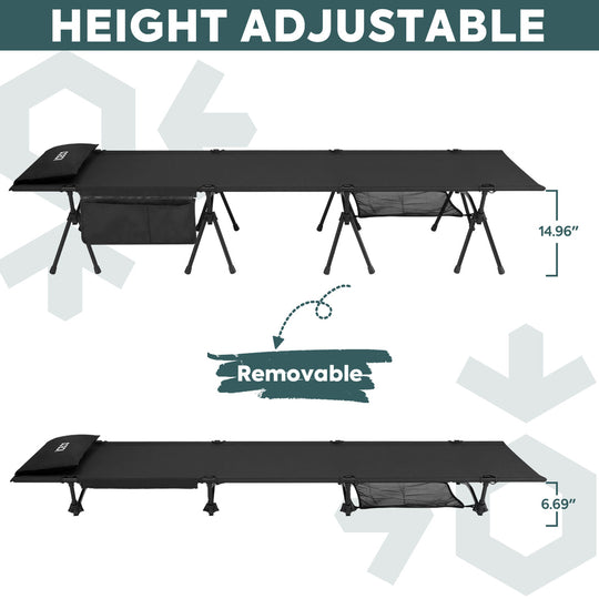 Camping Cot for Adults, Folding Cot, Portable Bed Sleeping Cot | ICECO - Premium Camping by Xtreme Canopies