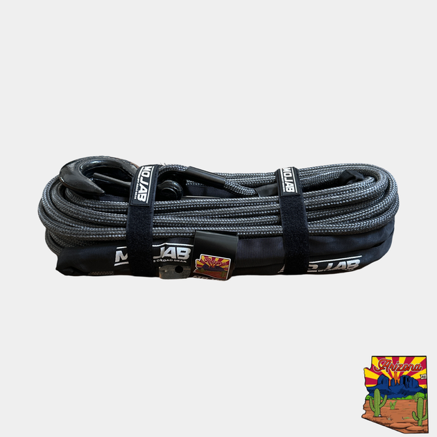 1/2'' x 78' Double Braided Winch Rope with removeable forged winch hook - Premium Winch rope by Xtreme Canopies