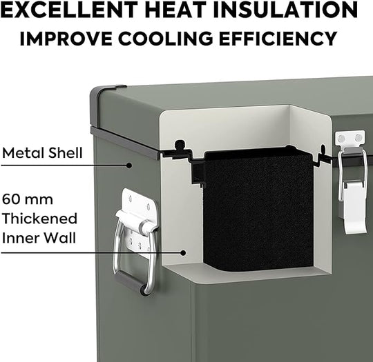 VL60 Dual Zone Metal Fridge Freezer with Cover | ICECO | 60LT - Premium VL Series by Xtreme Canopies