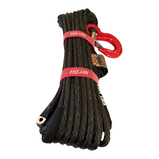 3/8'' x 85' Synthetic Winch Rope with forged winch hook - Premium Winch rope by Xtreme Canopies
