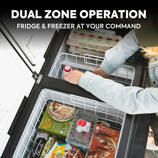 VL90ProD Dual Zone RV 12 volt Fridge Plug in Cooler | ICECO | 90 LT - Premium VL Pro Series by Xtreme Canopies