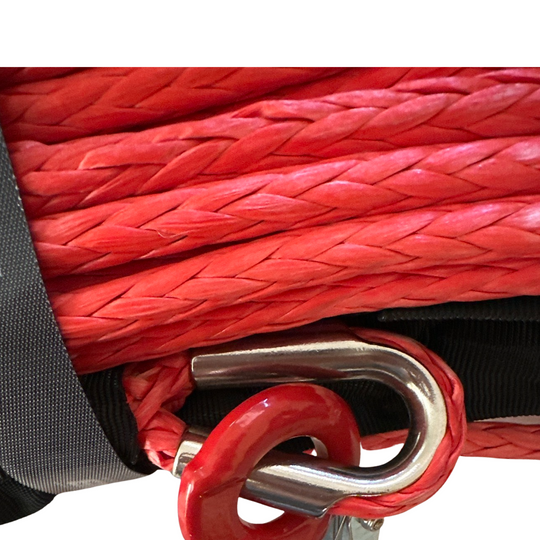 3/8'' x 85' Synthetic Winch Rope with forged winch hook - Premium Winch rope by Xtreme Canopies