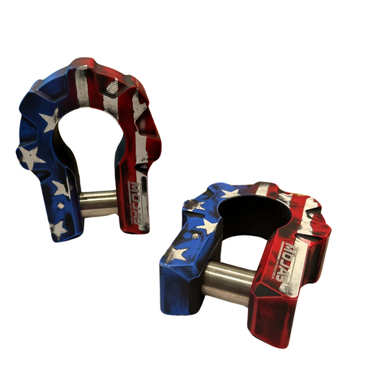 American Flag - 3/4'' Extreme duty Aluminum Shackle set (9T) - (LIFE TIME WARRANTY*) - Premium Truck Accessory by Xtreme Canopies