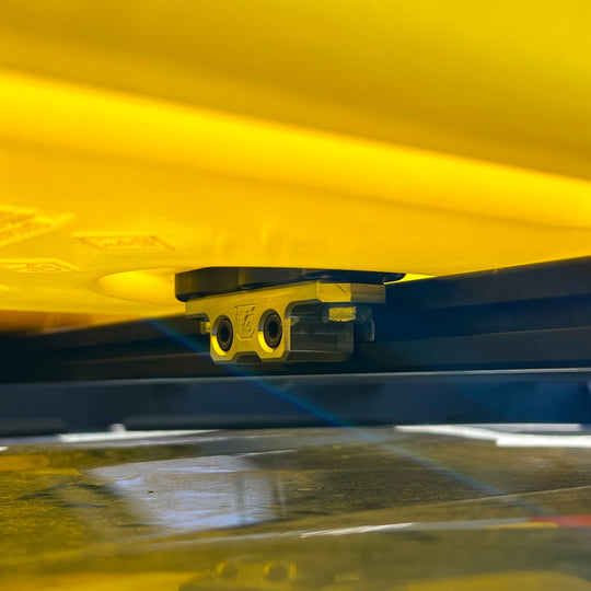 Billet aluminum Rotopax mount adapter for extrusion roof rack cross bars. - Premium Truck Accessory by Xtreme Canopies