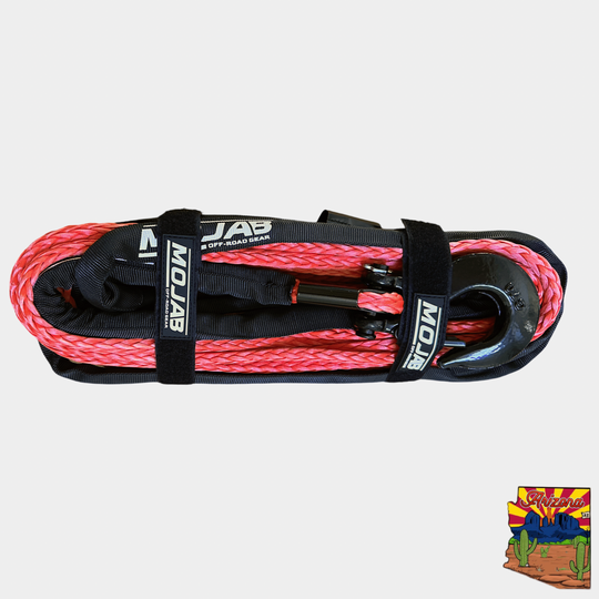 3/8'' x 85' Synthetic Winch Rope with Removeable forged winch hook - Premium Truck Accessory by Xtreme Canopies