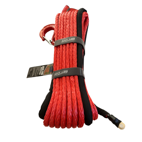 3/8'' x 85' Synthetic Winch Rope with forged winch hook - Premium Winch rope by Xtreme Canopies