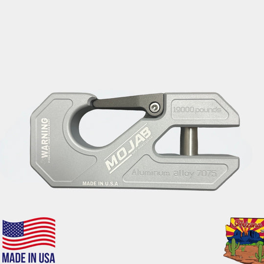 Aluminum winch shackle, closed latch (LIFE TIME WARRANTY*) - Premium Truck Accessory by Xtreme Canopies