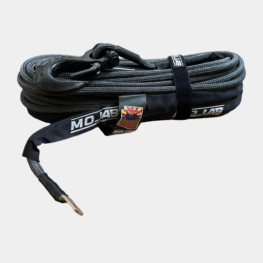 1/2'' x 78' Double Braided Winch Rope with removeable forged winch hook - Premium Winch rope by Xtreme Canopies