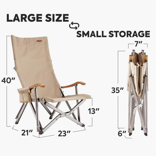 Hi1600L Folding Camping Chairs for Outside| ICECO - Premium Camping by Xtreme Canopies