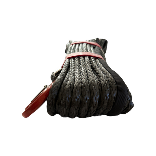 3/8'' x 85' Synthetic Winch Rope with forged winch hook - Premium Winch rope by Xtreme Canopies