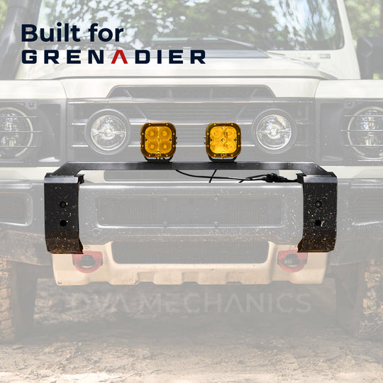 INEOS Grenadier Front Bumper Light Kit (Mount + 2-Light LED Bar) - Premium Truck Accessory by Xtreme Canopies