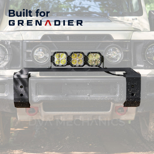 INEOS Grenadier Front Bumper Light Kit (Mount + 3-Light LED Bar) - Premium Truck Accessory by Xtreme Canopies