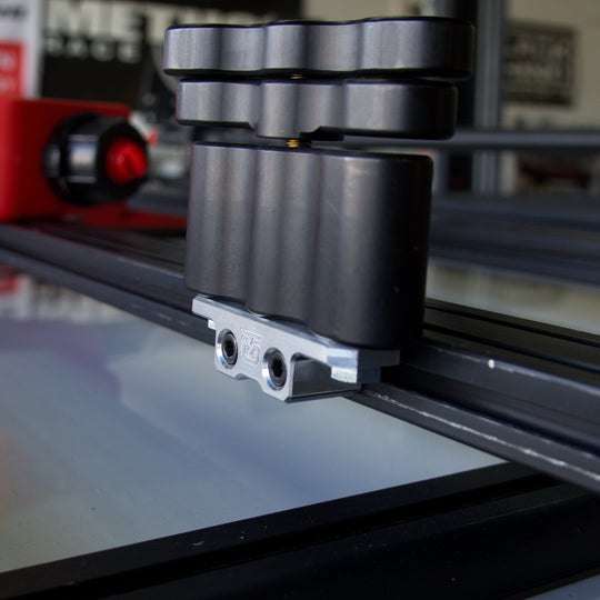 Billet aluminum Rotopax mount adapter for extrusion roof rack cross bars. - Premium Truck Accessory by Xtreme Canopies