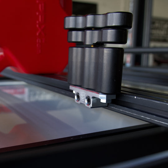 Billet aluminum Rotopax mount adapter for extrusion roof rack cross bars. - Premium Truck Accessory by Xtreme Canopies