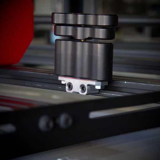Billet aluminum Rotopax mount adapter for extrusion roof rack cross bars. - Premium Truck Accessory by Xtreme Canopies
