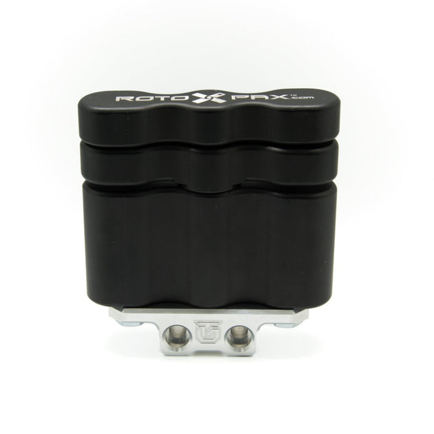 Billet aluminum Rotopax mount adapter for extrusion roof rack cross bars. - Premium Truck Accessory by Xtreme Canopies