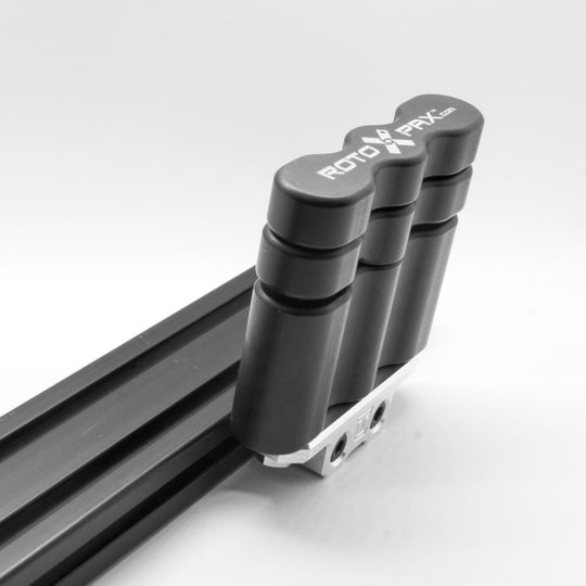 Billet aluminum Rotopax mount adapter for extrusion roof rack cross bars. - Premium Truck Accessory by Xtreme Canopies
