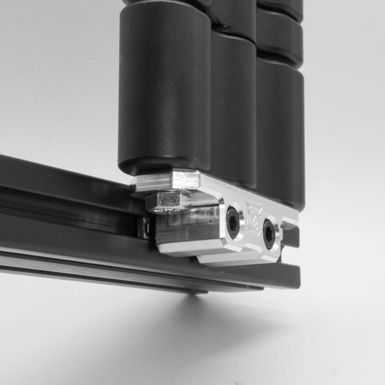 Billet aluminum Rotopax mount adapter for extrusion roof rack cross bars. - Premium Truck Accessory by Xtreme Canopies