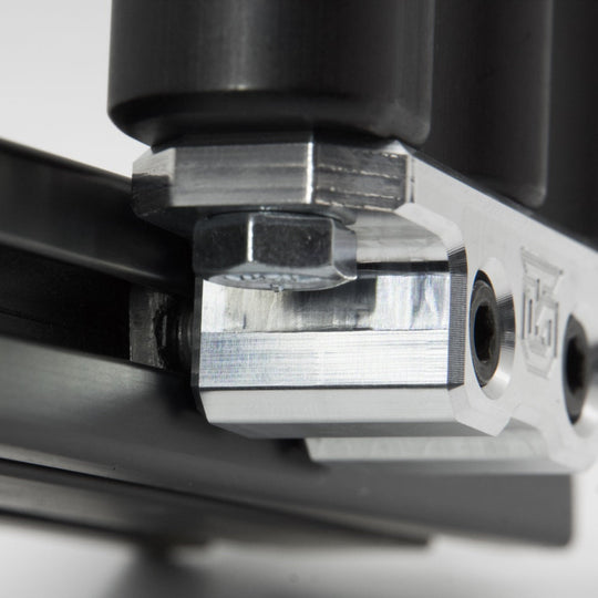 Billet aluminum Rotopax mount adapter for extrusion roof rack cross bars. - Premium Truck Accessory by Xtreme Canopies