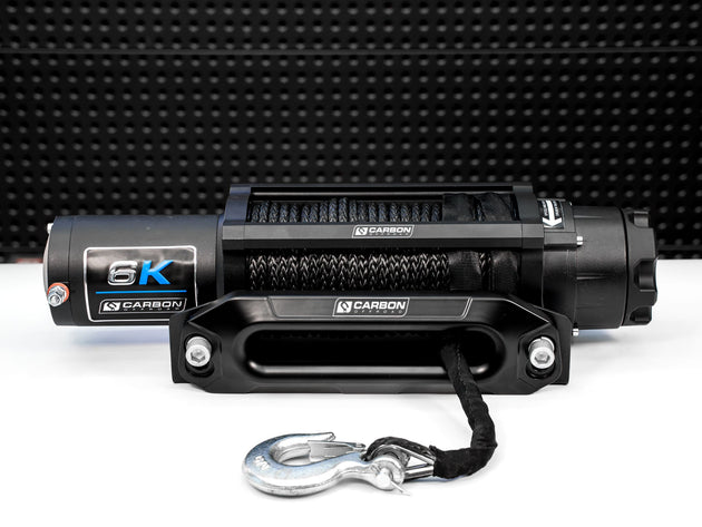 Carbon Offroad Long Drum 6000lb ATV/Small 4X4 Winch - Premium Carbon ATV/SXS/Trailer by Xtreme Canopies