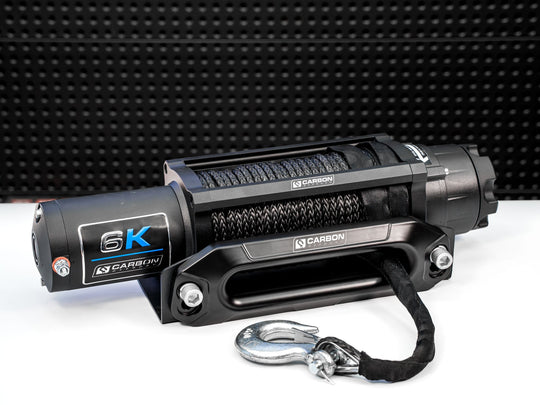 Carbon Offroad Long Drum 6000lb ATV/Small 4X4 Winch - Premium Carbon ATV/SXS/Trailer by Xtreme Canopies