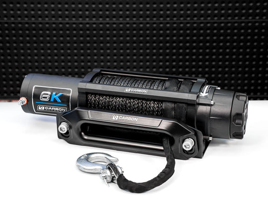 Carbon Offroad Long Drum 6000lb ATV/Small 4X4 Winch - Premium Carbon ATV/SXS/Trailer by Xtreme Canopies