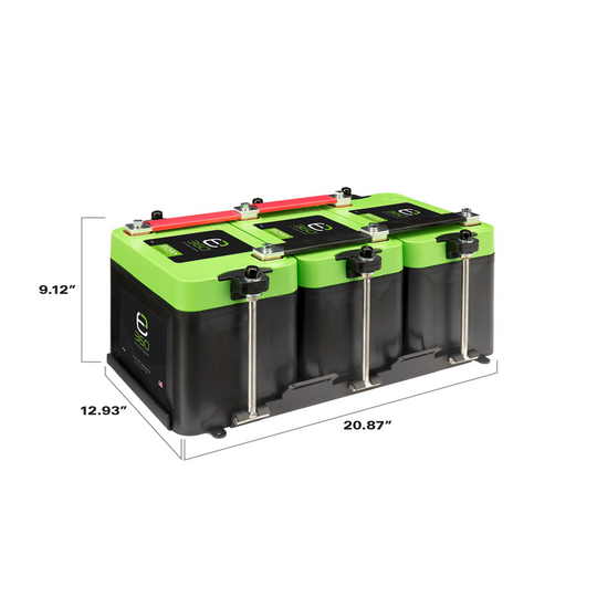 Triple Mounting Kit for Group 24 Batteries - Premium Battery Mounting Systems by Xtreme Canopies