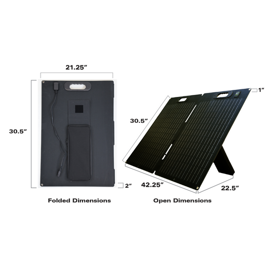 E360 Portable and Foldable Solar Panel 120W - Premium Solar Panels by Xtreme Canopies