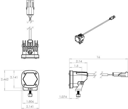 Baja Designs S1 Laser LED Light Pod Pair - Premium Lighting by Xtreme Canopies
