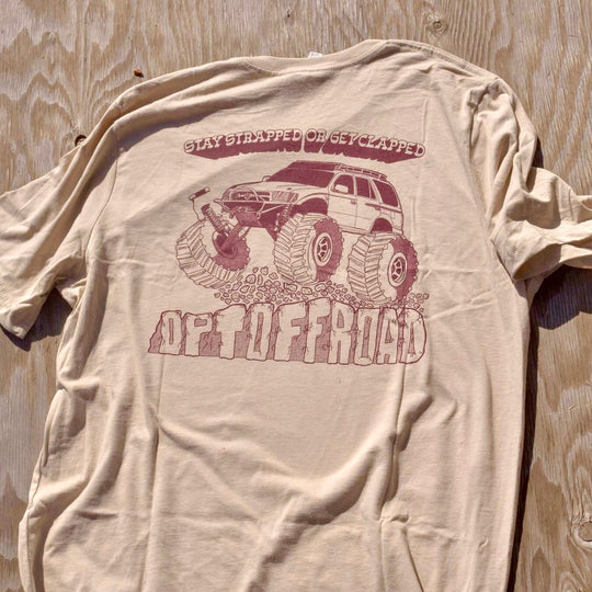 Stay Strapped T-Shirt (Tan or Orange) - Premium Truck Accessory by Xtreme Canopies