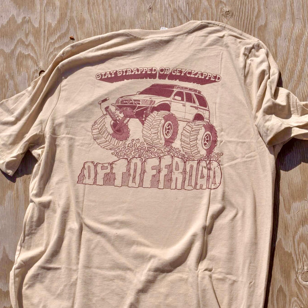 Stay Strapped T-Shirt (Tan or Orange) - Premium Truck Accessory by Xtreme Canopies