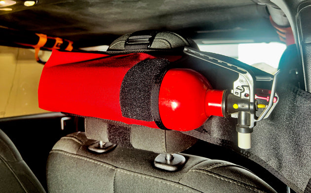 Fire Extinguisher Headrest Pouch - Premium Vehicle by Xtreme Canopies