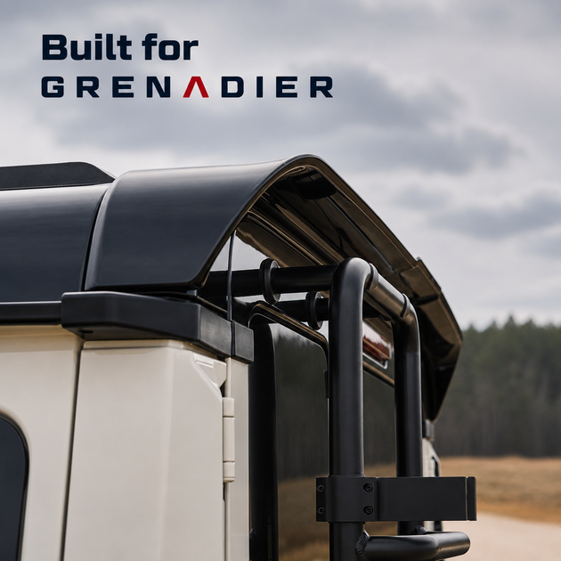 INEOS Grenadier: Rear Spoiler | Gloss Black or Scottish White - Premium Truck Accessory by Xtreme Canopies