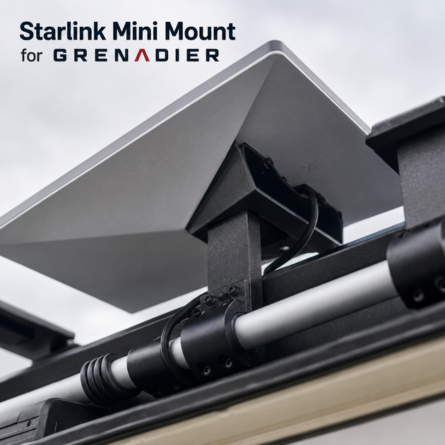 INEOS Grenadier: Starlink Mini Roof Mount v2 – Rail & Kickstand - Premium Truck Accessory by Xtreme Canopies