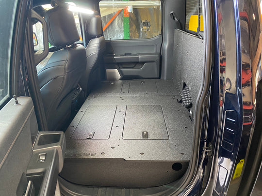 Ford Super Duty F250-F550 2017-Present 4th & 5th Gen. Crew Cab - Second Row Seat Delete Plate System - Premium Seat Delete Plate System by Xtreme Canopies