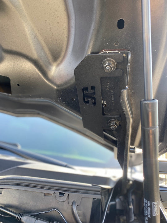 2017+ F250/F350 100% Bolt On Hood Mounted Pillar Brackets - Premium Truck Accessory by Xtreme Canopies