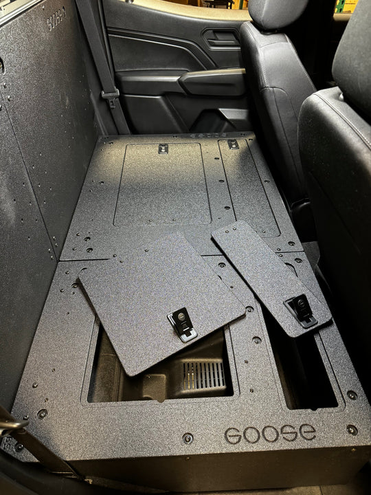 Chevy Colorado - GMC Canyon - 2023-Present - 3rd Gen - Explore Series - Second Row - Seat Delete - 100% - Premium Seat Delete Plate System by Xtreme Canopies