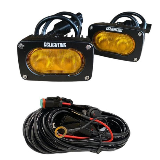 GP10 Offroad LED Pod Bundle Amber With Free Wiring Harness - Premium Truck Accessory by Xtreme Canopies