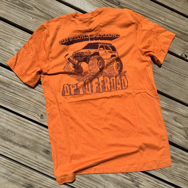 Stay Strapped T-Shirt (Tan or Orange) - Premium Truck Accessory by Xtreme Canopies