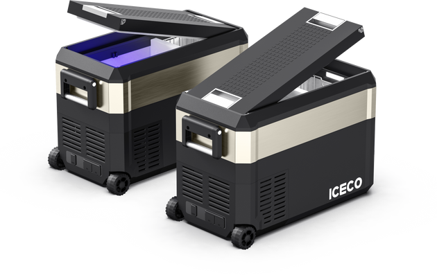 JP40 Pro Dual Zone Wheeled Portable Freezer- Golden | ICECO | 40 LT - Premium JP Pro Series by Xtreme Canopies