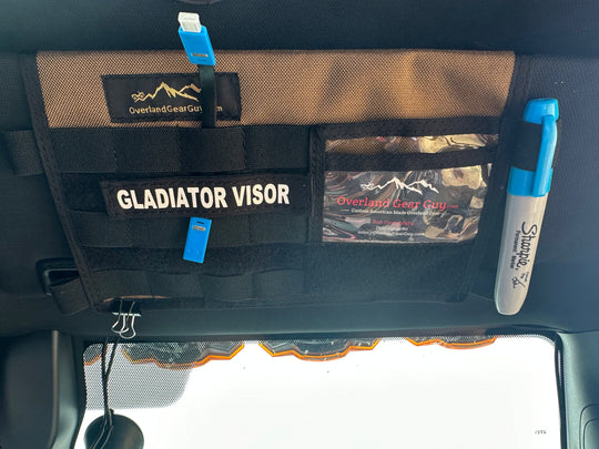 Jeep Gladiator MOLLE Visor Organizer - Tacoma Visor - Premium Vehicle by Xtreme Canopies