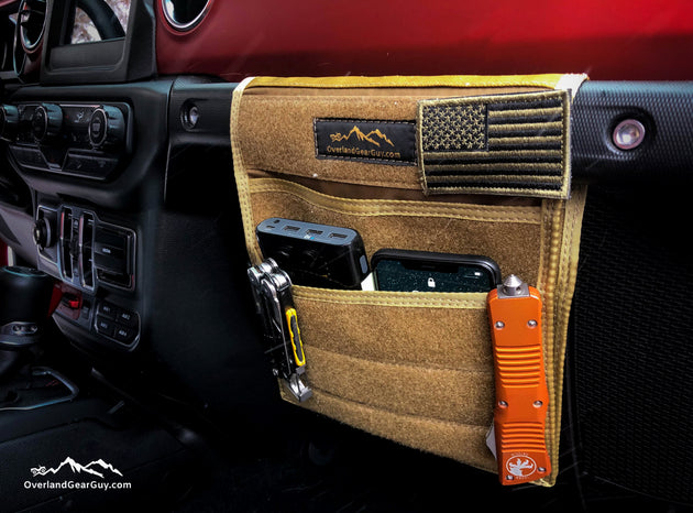 Jeep Grab Handle Velcro Flat Pocket - Premium Pouches by Xtreme Canopies